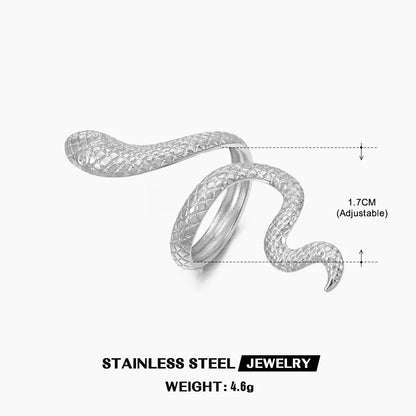The Serpent's Embrace Adjustable Ring