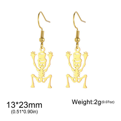 Dancing Skeleton Dangle Earrings