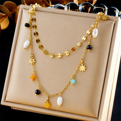 Geometric Stars Necklace