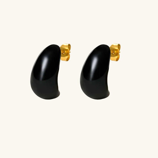 Bunte C-förmige Ohrstecker aus Acryl