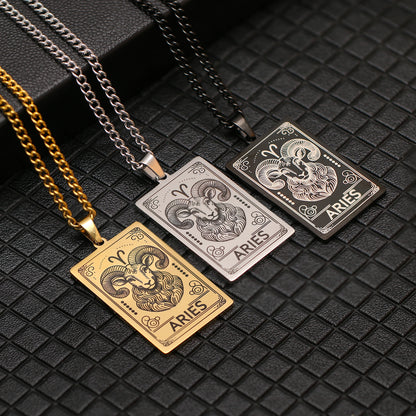 12 Zodiac Tarot Necklace