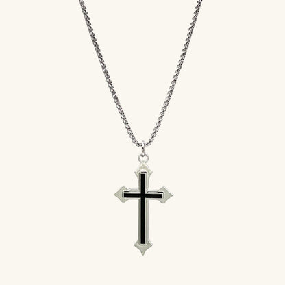 Stainless Steel Outline Cross Pendant