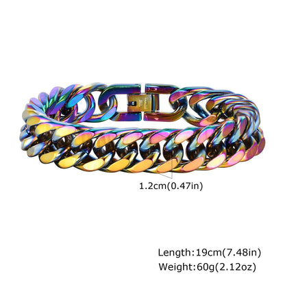 Regenbogen-kubanisches Gliederarmband