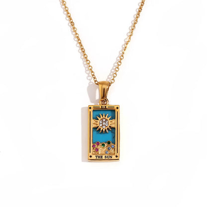 Waterproof Tarot Symbol Necklace