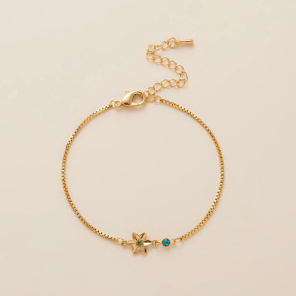 Dezember Armband mit Zirkonia-Blumenanhänger