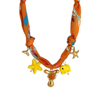 Colorful Silk Scarf Necklace