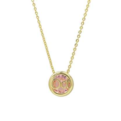 12 Birthstone Pendant Necklace