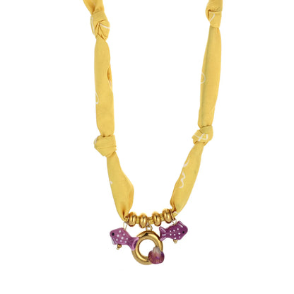 Colorful Silk Scarf Necklace