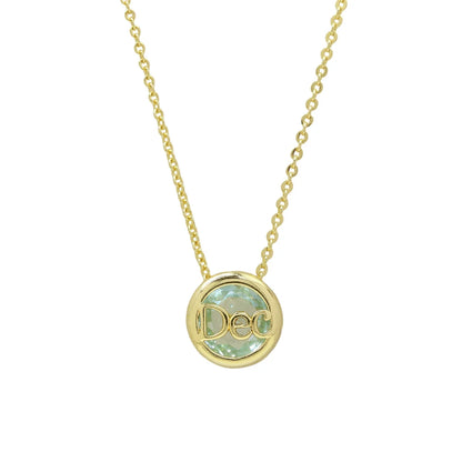 12 Birthstone Pendant Necklace