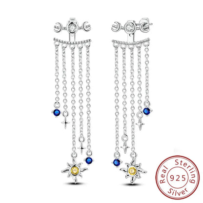 Star & Moon Hoop Earrings