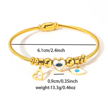 Armband mit Herzanhänger „Böses Auge“