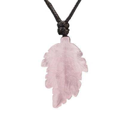 Natural Stone Leaf Pendant