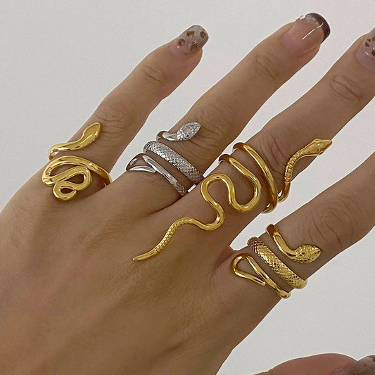 The Serpent's Embrace Adjustable Ring