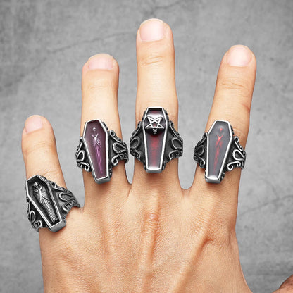 Gothic Vampire Coffin Ring