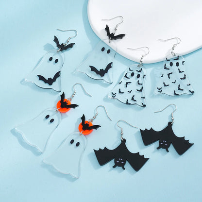 Spooky Bat Dangle Earrings