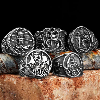 The Captain's Nautical Anchor Ring