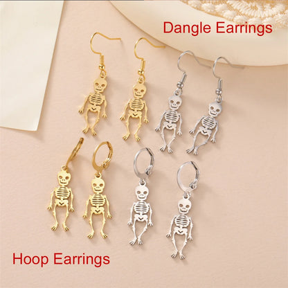 Dancing Skeleton Dangle Earrings