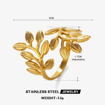 The Autumn Leaf Adjustable Ring