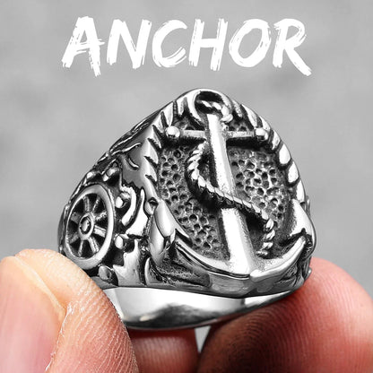 The Captain's Nautical Anchor Ring