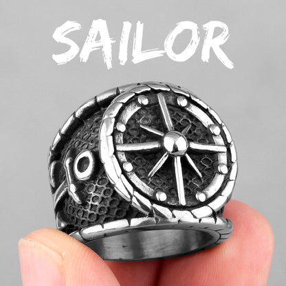 The Captain's Nautical Anchor Ring