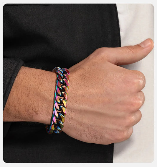 Regenbogen-kubanisches Gliederarmband