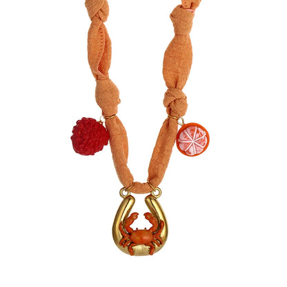 Colorful Silk Scarf Necklace