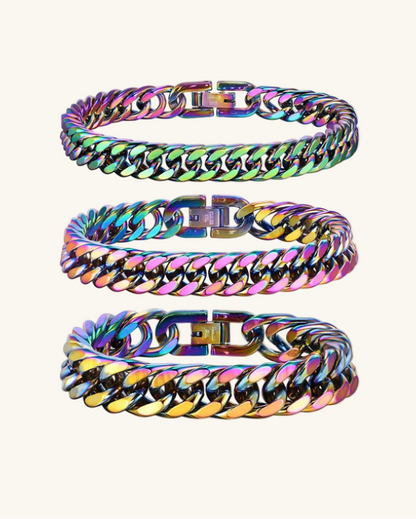 Regenbogen-kubanisches Gliederarmband