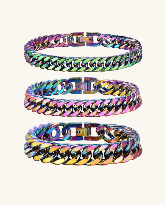 Regenbogen-kubanisches Gliederarmband