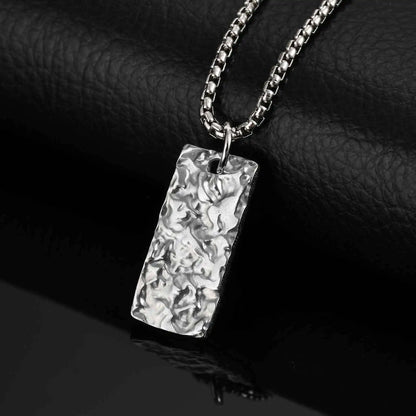 Geometric Rectangular Pendant Necklace