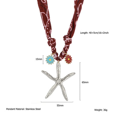 Ocean Scarf Necklace