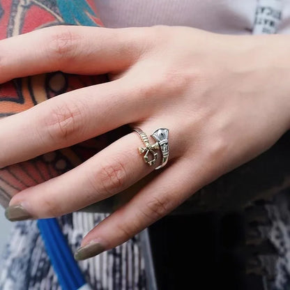 Dainty 925 Sterling Silver Ankh Ring