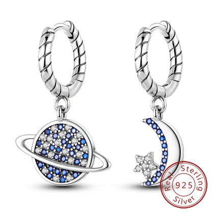 Star & Moon Hoop Earrings