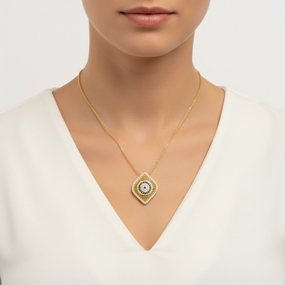 Evil Eye Damen Silber Halskette