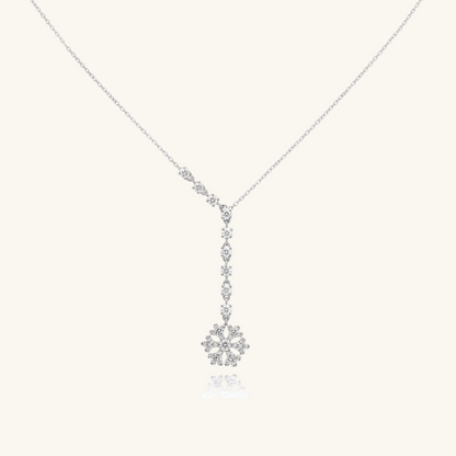 Collier flocon de neige en argent pour femme avec pierre de zircone séquentielle