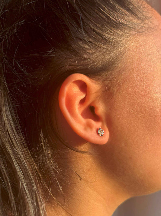 Mini Mix Drop Silver Earrings