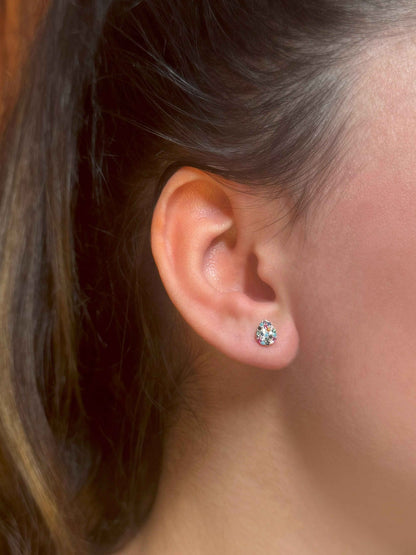 Mini Mix Drop Silver Earrings
