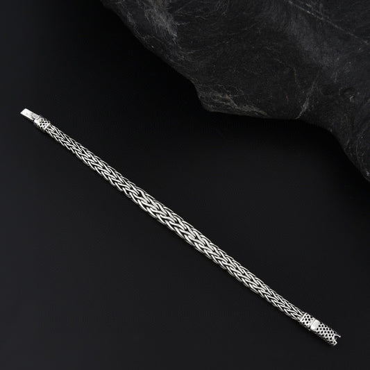 925 Sterling Silver Fashion Hand Weaving Bracelet