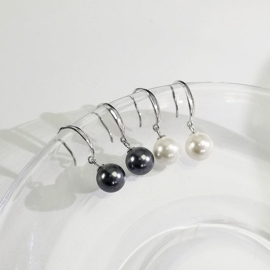 Autumn And Winter Fashion Trending Sterling Silver Pearl Earrings