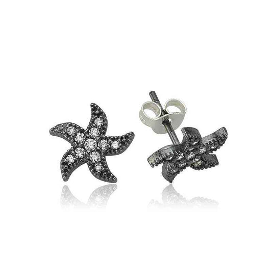 Starfish Stud Silver Earrings