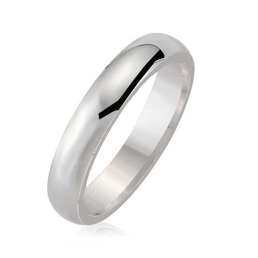 4 mm Smooth Dome Silver Ring