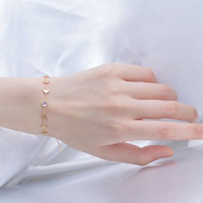 925 Sterling Silver Temperamental Xingyue Bracelet Moonstone