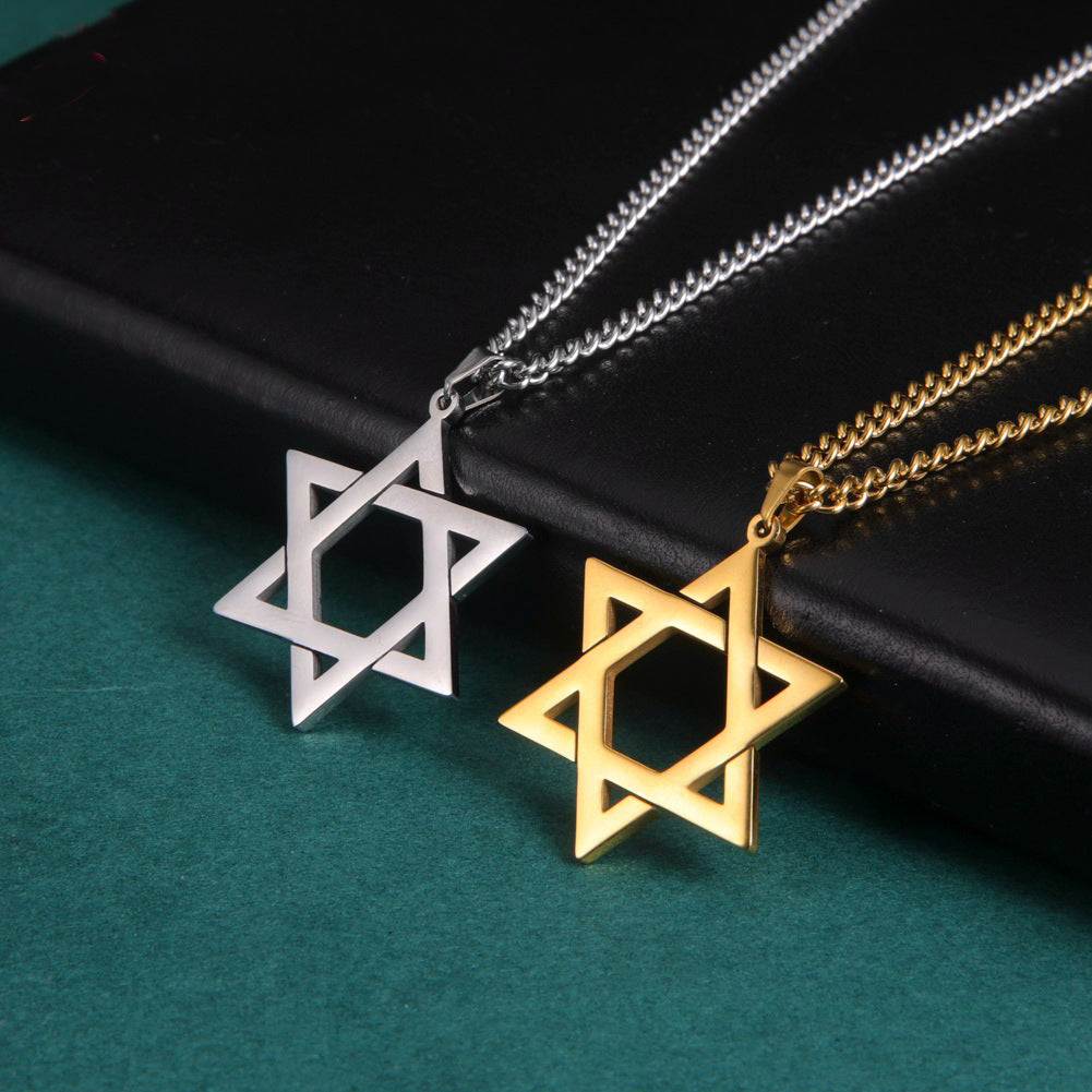 925 Silver Hexagram Necklace Pendant