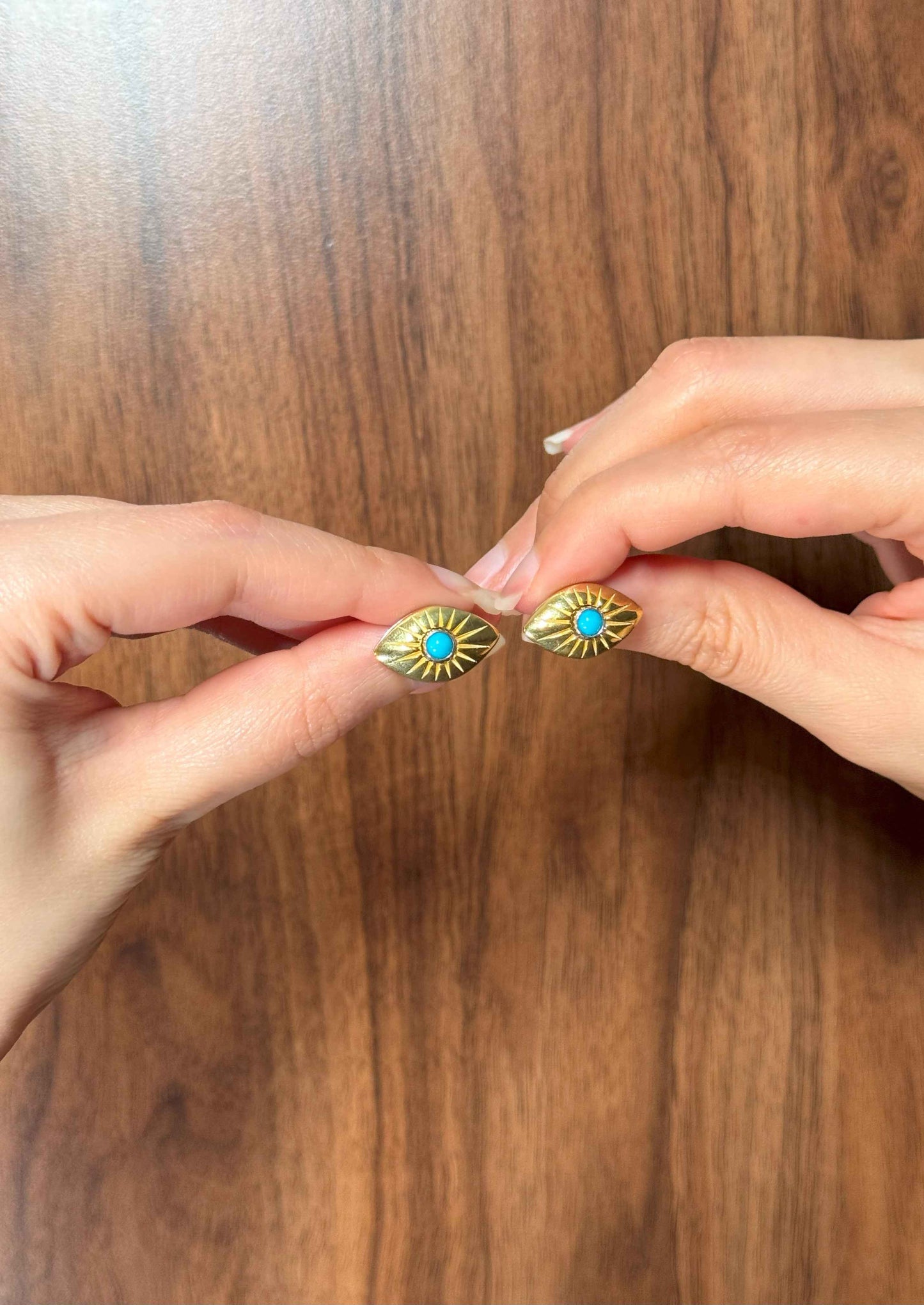 Evil Eye Silver Earrings