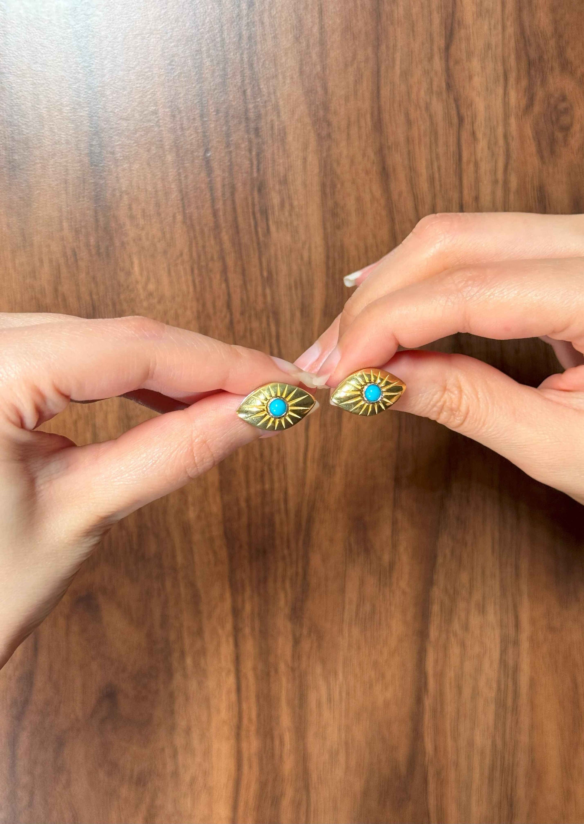 Evil Eye Silver Earrings