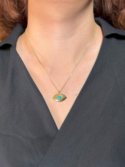 Pearl Eye Silver Necklace