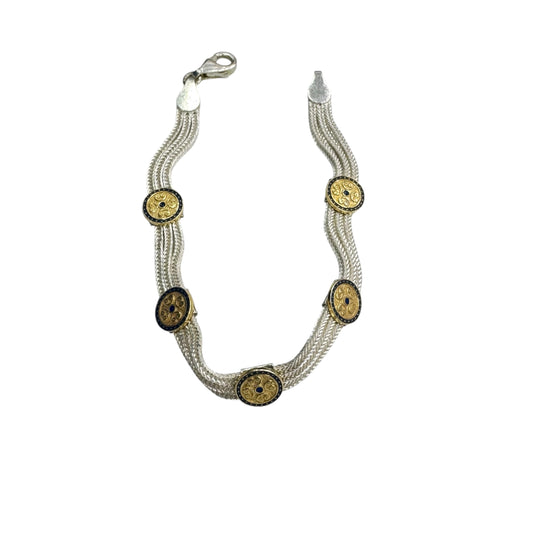 Gold Honeycomb Serie Silber Armband