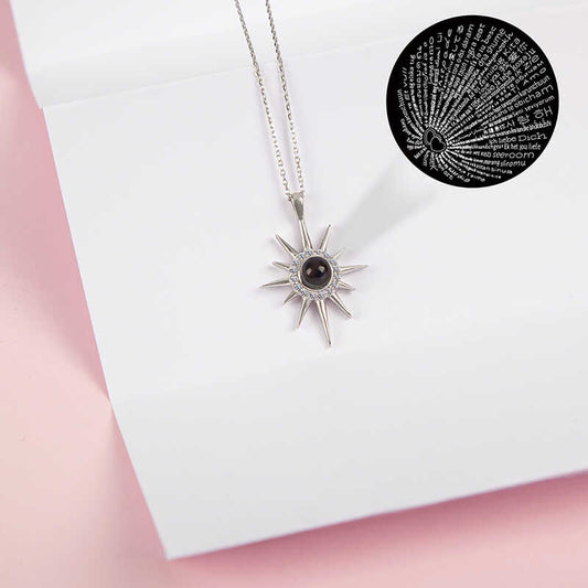 I Love You in 100 Languages North Star Women's Silver Necklace