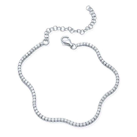 2 mm Water Channel Women's Silver Bracelet