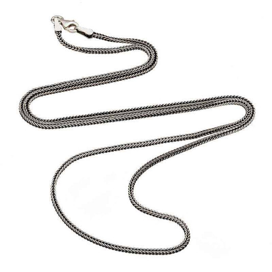 2 mm Fox Tail 55 Cm Silver Chain