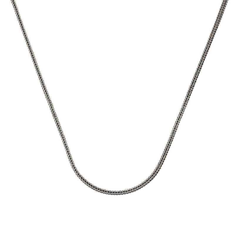 2 mm Fox Tail 65 Cm Silver Chain